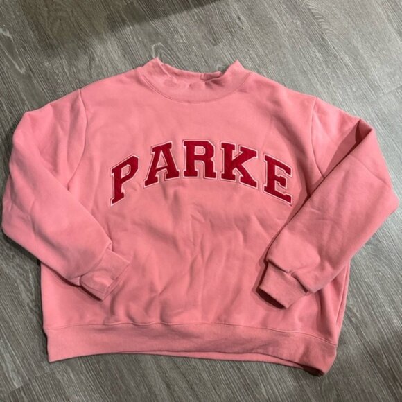 Parker Tops - Parke Valentine's Day Mockneck Sweatshirt Pink Red XXL limited edition